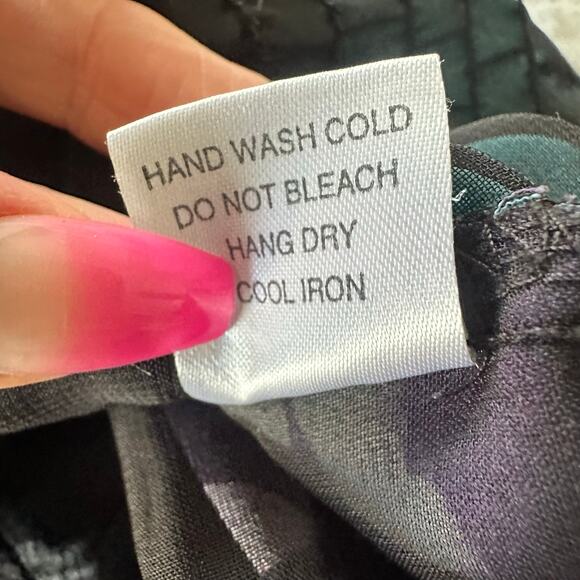 Vintage Nicola Top Womens Small Chiffon Babydoll Retro Y2K Dark Fairy Goth Girl - Picture 7 of 9